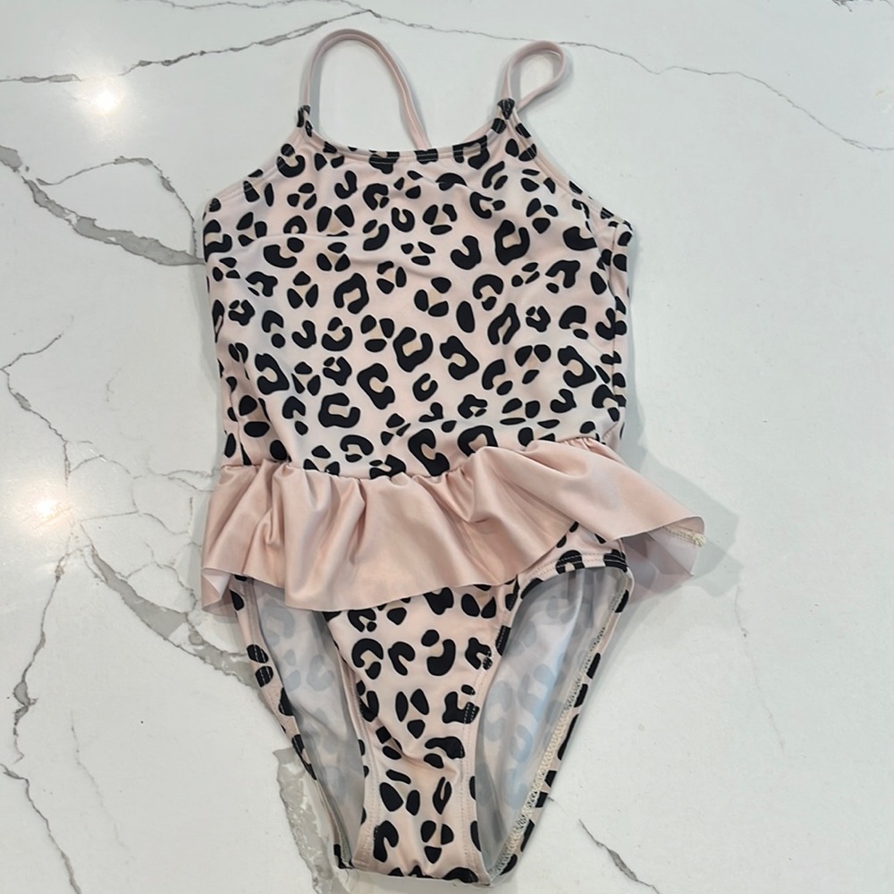 Pink leopard swimsuit 5T